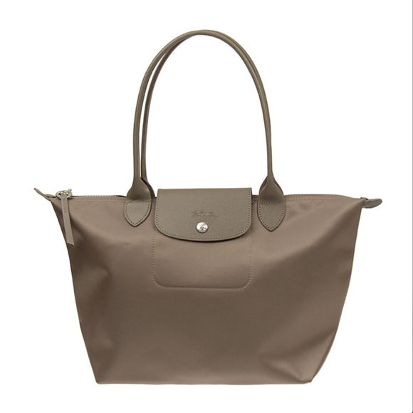 Longchamp Le pliage medium long handle canvas tote - Picture 1 of 12